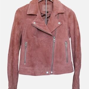 BLANKNYC Pink Dusty Rose Suede Leather Short Jacket Womens Size M
